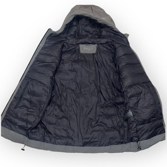 𝅺m0851 Gray down filled zip up hooded jacket size XS - Picture 7 of 11